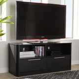 Baxton Studio Carlingford Modern and Contemporary Espresso Brown Finished Wood 2-Drawer TV Stand