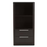Baxton Studio Carlingford Modern and Contemporary Espresso Brown Finished Wood 2-Drawer Bookcase
