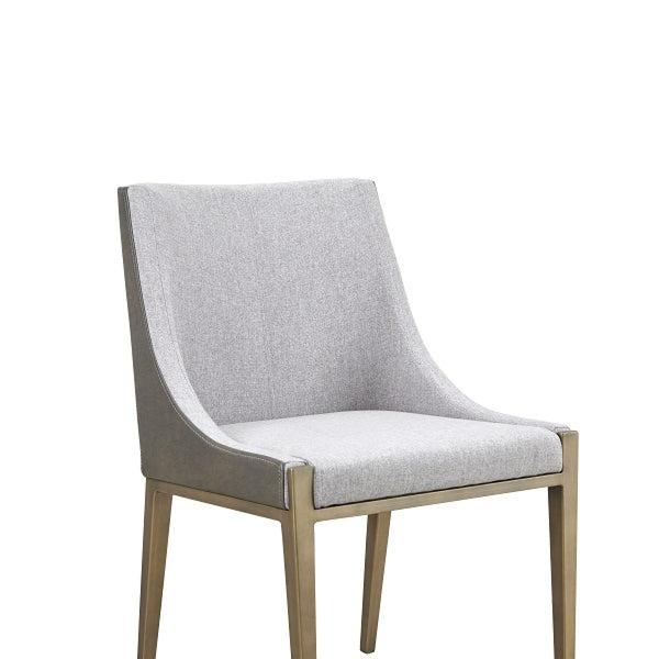 VIG Furniture Modrest Fairview - Modern Grey & Brass Dining Chair VGGA-6947CH-GRY-B-DC VGGA-6947CH-GRY-B-DC