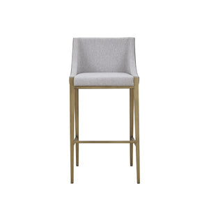 VIG Furniture Modrest Fairview - Contemporary Grey + Brass Bar Stool VGGA-6947CH-B-GRY-BS VGGA-6947CH-B-GRY-BS