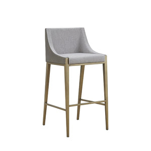 VIG Furniture Modrest Fairview - Contemporary Grey + Brass Bar Stool VGGA-6947CH-B-GRY-BS VGGA-6947CH-B-GRY-BS