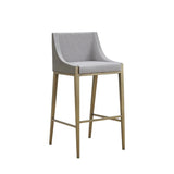 Modrest Fairview - Contemporary Grey + Brass Bar Stool