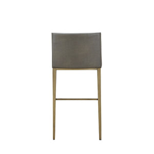 VIG Furniture Modrest Fairview - Contemporary Grey + Brass Bar Stool VGGA-6947CH-B-GRY-BS VGGA-6947CH-B-GRY-BS
