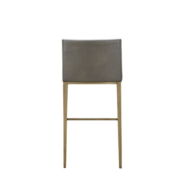 VIG Furniture Modrest Fairview - Contemporary Grey + Brass Bar Stool VGGA-6947CH-B-GRY-BS VGGA-6947CH-B-GRY-BS