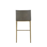 VIG Furniture Modrest Fairview - Contemporary Grey + Brass Bar Stool VGGA-6947CH-B-GRY-BS VGGA-6947CH-B-GRY-BS