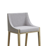 VIG Furniture Modrest Fairview - Contemporary Grey + Brass Bar Stool VGGA-6947CH-B-GRY-BS VGGA-6947CH-B-GRY-BS