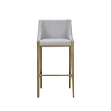 VIG Furniture Modrest Fairview - Contemporary Grey + Brass Bar Stool VGGA-6947CH-B-GRY-BS VGGA-6947CH-B-GRY-BS