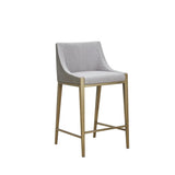 VIG Furniture Modrest Fairview - Contemporary Grey + Brass Counter Stool VGGA-6947CH-C-GRY-CS VGGA-6947CH-C-GRY-CS