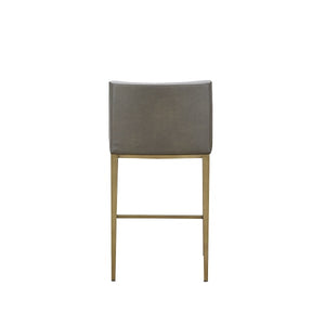 VIG Furniture Modrest Fairview - Contemporary Grey + Brass Counter Stool VGGA-6947CH-C-GRY-CS VGGA-6947CH-C-GRY-CS