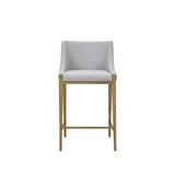 VIG Furniture Modrest Fairview - Contemporary Grey + Brass Counter Stool VGGA-6947CH-C-GRY-CS VGGA-6947CH-C-GRY-CS