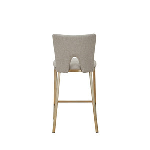 VIG Furniture Modrest Burton - Contemporary Beige + Brass Counter Stool Set of Two VGGA-1567-05-BG-CS VGGA-1567-05-BG-CS