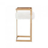 VIG Furniture Modrest Halifax -Modern White Faux Fur and Rosegold Counter Stool VGRH-RHS-DC-212-WHT-CS VGRH-RHS-DC-212-WHT-CS