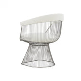 VIG Furniture Modrest Chandler - Modern  White Shepra and Matte Silver Dining Chair VGRH-AC-258-WS-DC VGRH-AC-258-WS-DC