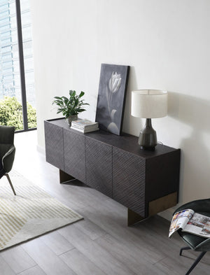 VIG Furniture Modrest Gerald- Modern Brown Ash and Antique Cooper Buffet VGVC-G2206-BRN VGVC-G2206-BRN