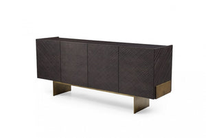 VIG Furniture Modrest Gerald- Modern Brown Ash and Antique Cooper Buffet VGVC-G2206-BRN VGVC-G2206-BRN