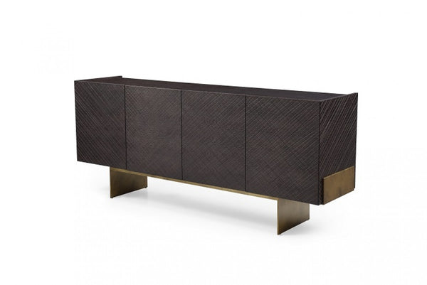 VIG Furniture Modrest Gerald- Modern Brown Ash and Antique Cooper Buffet VGVC-G2206-BRN VGVC-G2206-BRN