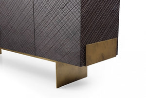 VIG Furniture Modrest Gerald- Modern Brown Ash and Antique Cooper Buffet VGVC-G2206-BRN VGVC-G2206-BRN