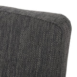 Kuna Contemporary Upholstered Dining Chair, Charcoal and Gray Noble House