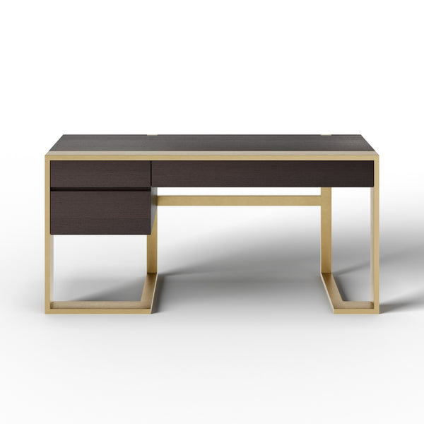 VIG Furniture Modrest - Modern Fauna Wenge and Brass Desk VGBB-BN-2DK-DWB-DESK