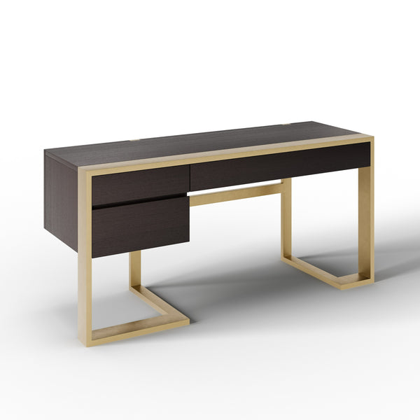 VIG Furniture Modrest - Modern Fauna Wenge and Brass Desk VGBB-BN-2DK-DWB-DESK