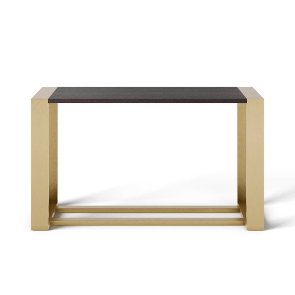 VIG Furniture Modrest Fauna - Modern Wenge and Brass Console Table VGBB-BN-2X-WB-BRN-CT