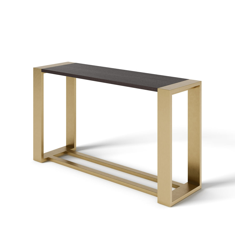VIG Furniture Modrest Fauna - Modern Wenge and Brass Console Table VGBB-BN-2X-WB-BRN-CT