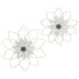 Sagebrook Home Contemporary Metal 20" Wall Flower, White/blue, Wb 14417-04 Blue Iron