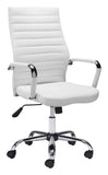 Zuo Modern Primero 100% Polyurethane, Plywood, Steel Modern Commercial Grade Office Chair White, Silver 100% Polyurethane, Plywood, Steel