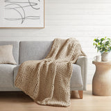 Madison Park Chunky Double Knit Cottage/Country 100% Acrylic Chunky Double Knit Throw MP50-8116