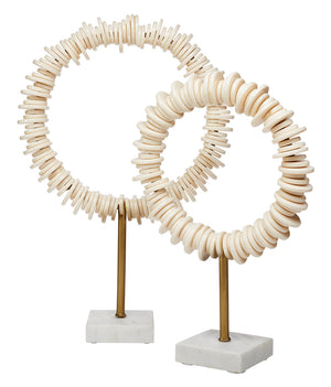 Jamie Young Co. Arena Ring Sculptures (Set of 2) 7AREN-CREAM