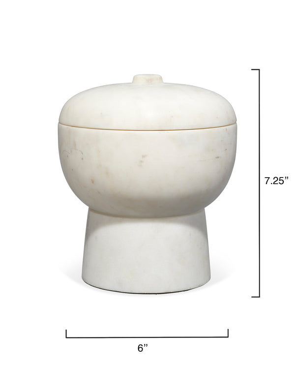 Jamie Young Co. Bennett Large Storage Bowl w/ Lid 7BENN-LGWH