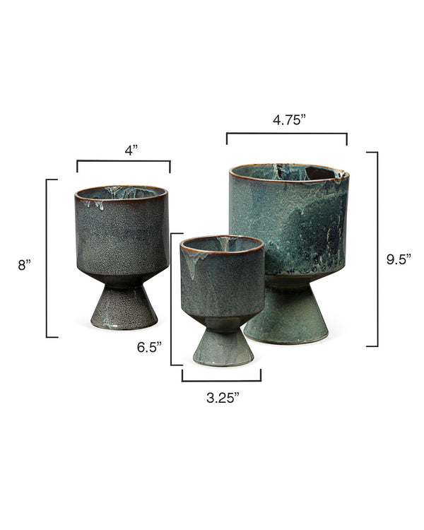 Jamie Young Co. Berkeley Pots (set of 3) 7BERK-POBL