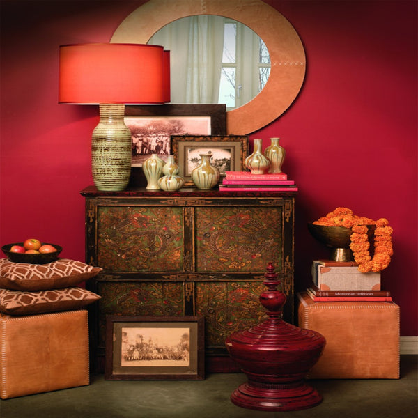 Jamie Young Co. Round Cross Stitch Mirror 7CROS-LGLE