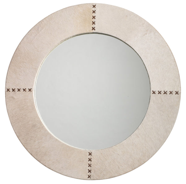 Jamie Young Co. Round Cross Stitch Mirror 7CROS-LGWH
