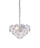 Bethel Chrome Chandelier in Steel & Crystal