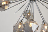 Bethel Chrome Chandelier in Metal & Glass