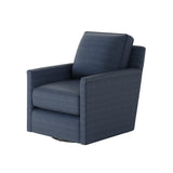 Fusion 21-02G-C Transitional Swivel Glider Chair 21-02G-C Theron Indigo Swivel Glider