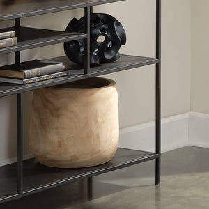 Jamie Young Co. Ribbon Sphere in Black Resin 7RIBB-SPBK