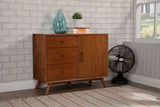 Alpine Furniture Flynn Accent Cabinet, Acorn 966-14 Acorn Mahogany Solids & Okoume Veneer 40 x 19 x 32