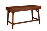 Alpine Furniture Flynn Large Desk, Walnut 966WAL-66 Walnut Mahogany Solids & Okoume Veneer 52 x 24 x 30.5