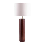 Sagebrook Home Contemporary Wood, 32"h Classic Table Lamp, Brown/off White 50730 Brown Mango Wood