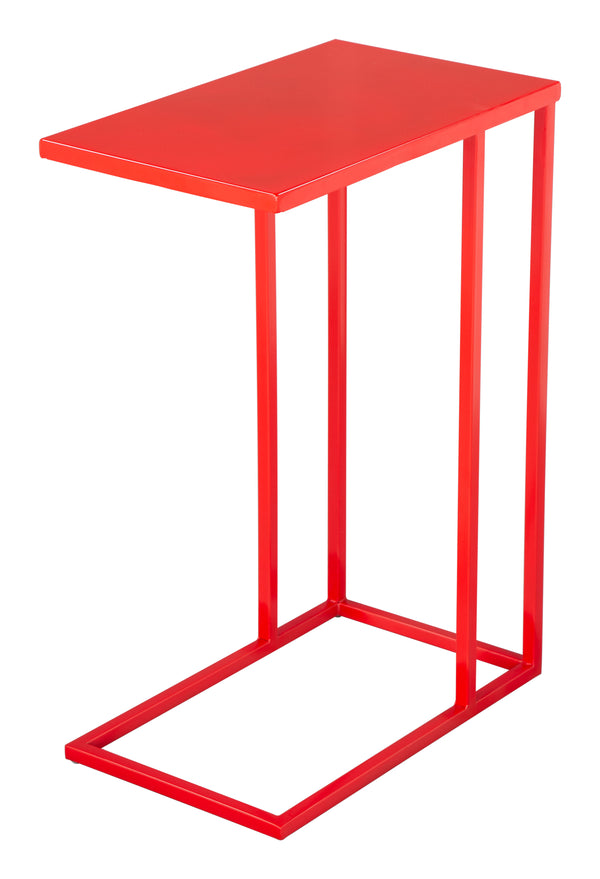Zuo Modern Atom Iron Modern Commercial Grade Side Table Red Iron