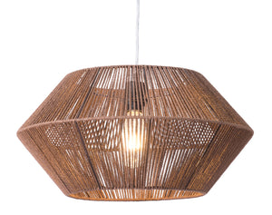Zuo Modern Kendrick Steel, Paper Transitional Commercial Grade Ceiling Lamp Brown Steel, Paper