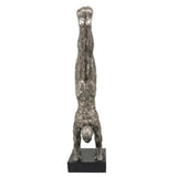 Sagebrook Home Contemporary Resin, 33"h Sirsasana, Gunmetal 16547-02 Gunmetal Polyresin