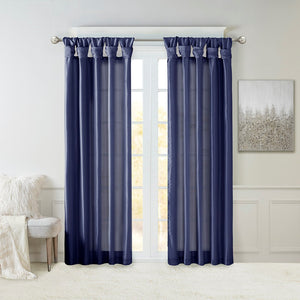 Madison Park Emilia Transitional 100% Polyester Twist Tab Lined Window Curtain MP40-6319