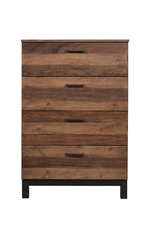 Weston Chest - Artisan Mahogany & Rustic Pine Design with Felt-Lined Drawer for Timeless Elegance