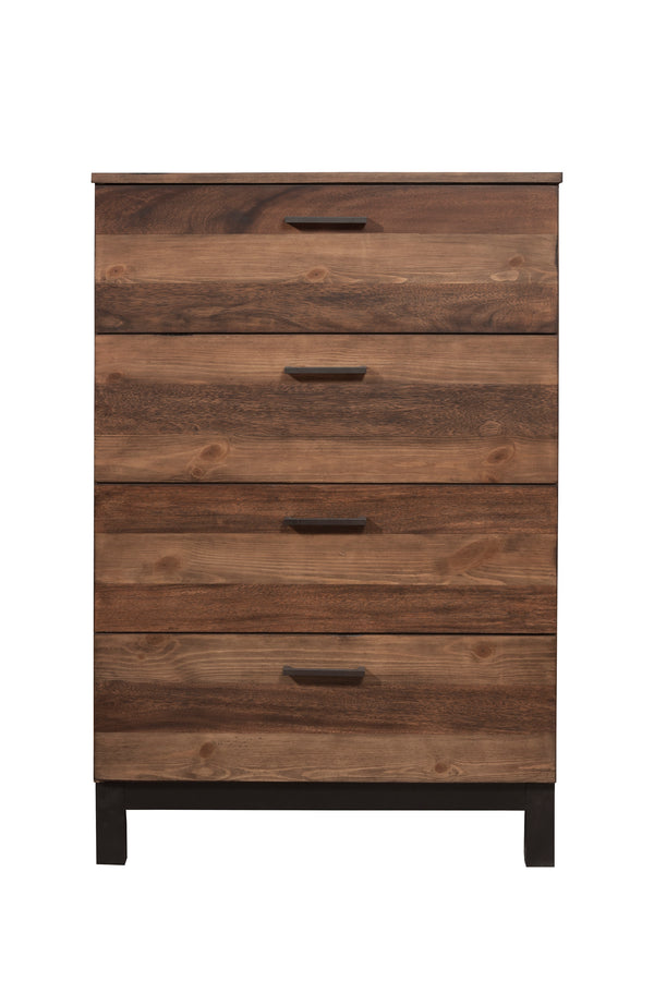 Weston Chest - Artisan Mahogany & Rustic Pine Design with Felt-Lined Drawer for Timeless Elegance
