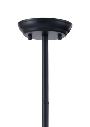 Zuo Modern Belfast Steel, Glass Modern Commercial Grade Ceiling Lamp Black, Clear Steel, Glass