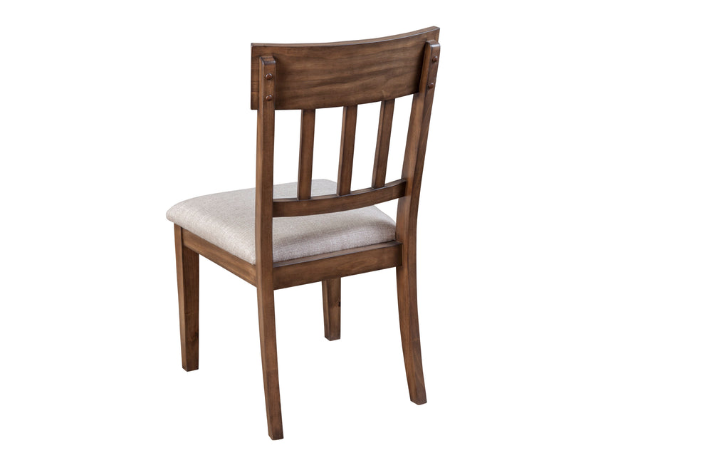 Alpine Furniture "Donham Set of 2 Side Chairs, Brown" 3737BRN-02 Mystic Brown Pine Solids & Veneer 25 x 20 x 38