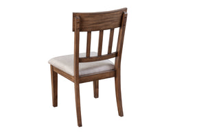 Alpine Furniture "Donham Set of 2 Side Chairs, Brown" 3737BRN-02 Mystic Brown Pine Solids & Veneer 25 x 20 x 38